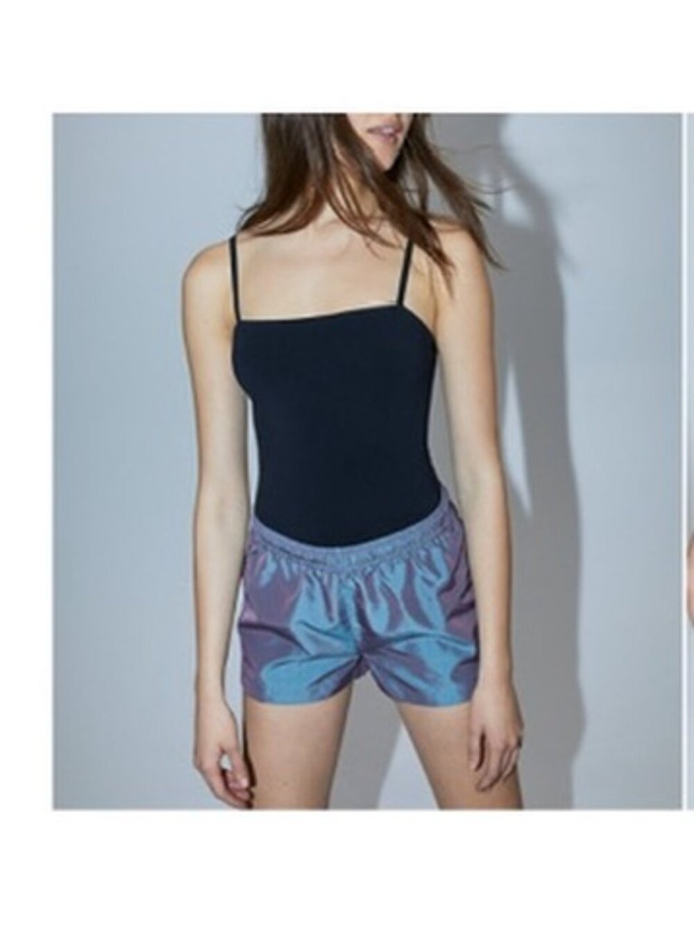 TNA Iridescent Purple Shorts, Sz M - Picture 2 of 11